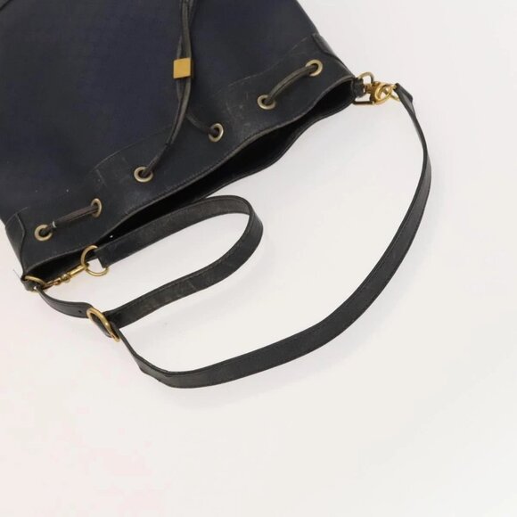 GUCCI Micro GG Supreme Sherry Line Shoulder Bag PVC Navy Gold Auth 125756 - Picture 8 of 16